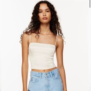 NWOT Aritzia Sunday Best Shimmer Camisole - Light Birch